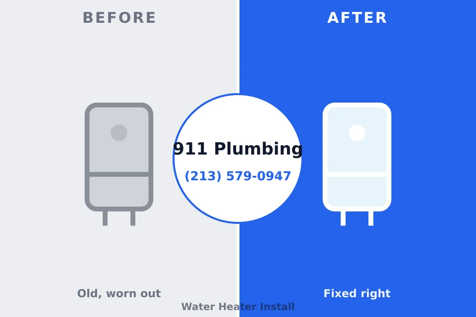 Before and after: plumbing company Trinity, TX